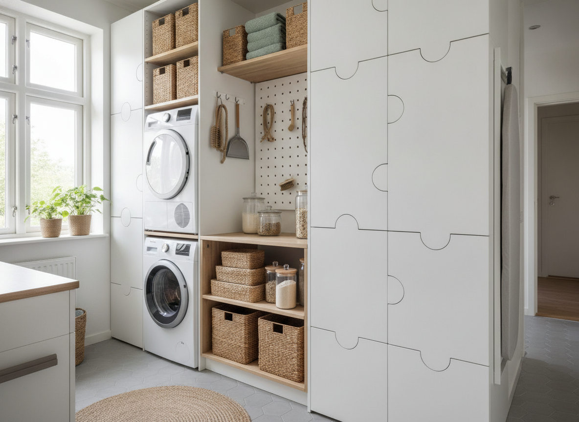 Zo richt je een kleine bijkeuken slim in met de kastentetris-methode