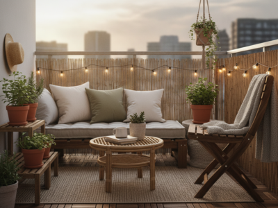 Zo tover je een klein balkon om tot een gezellige loungeplek