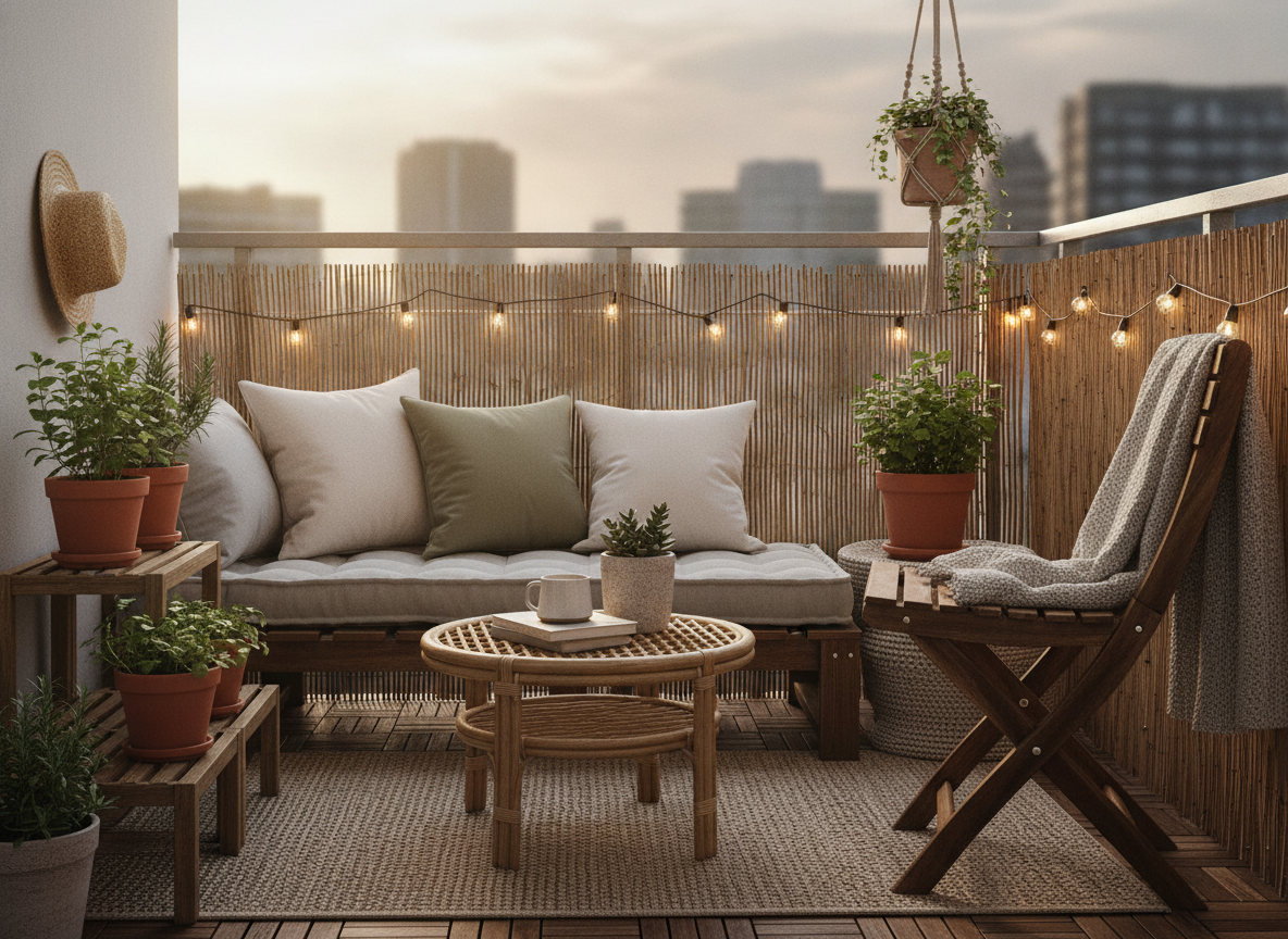 Zo tover je een klein balkon om tot een gezellige loungeplek